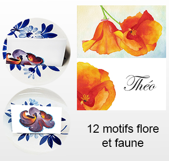 Quelques uns des Marque Places aquarelle pour les fetes de CatMat